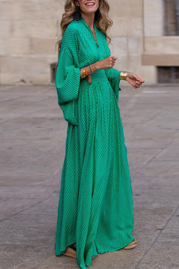 Drune | Elegantes Maxikleid mit Glockenärmeln