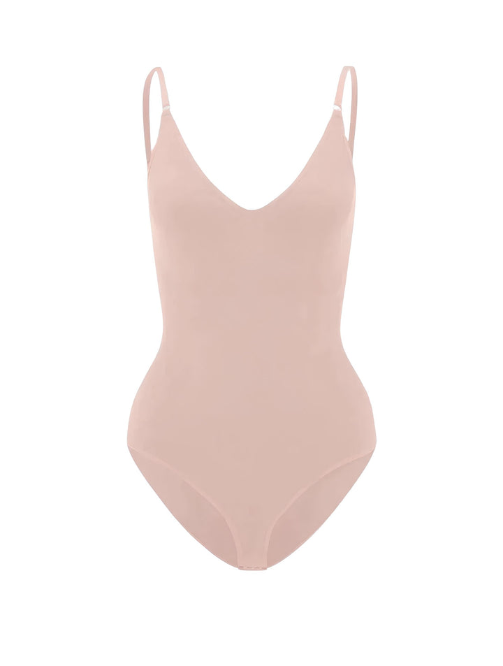 Drune | Bodysuit Verstellbare Spaghetti Träger Tiefer V-ausschnitt Stretch Fit Shapewear