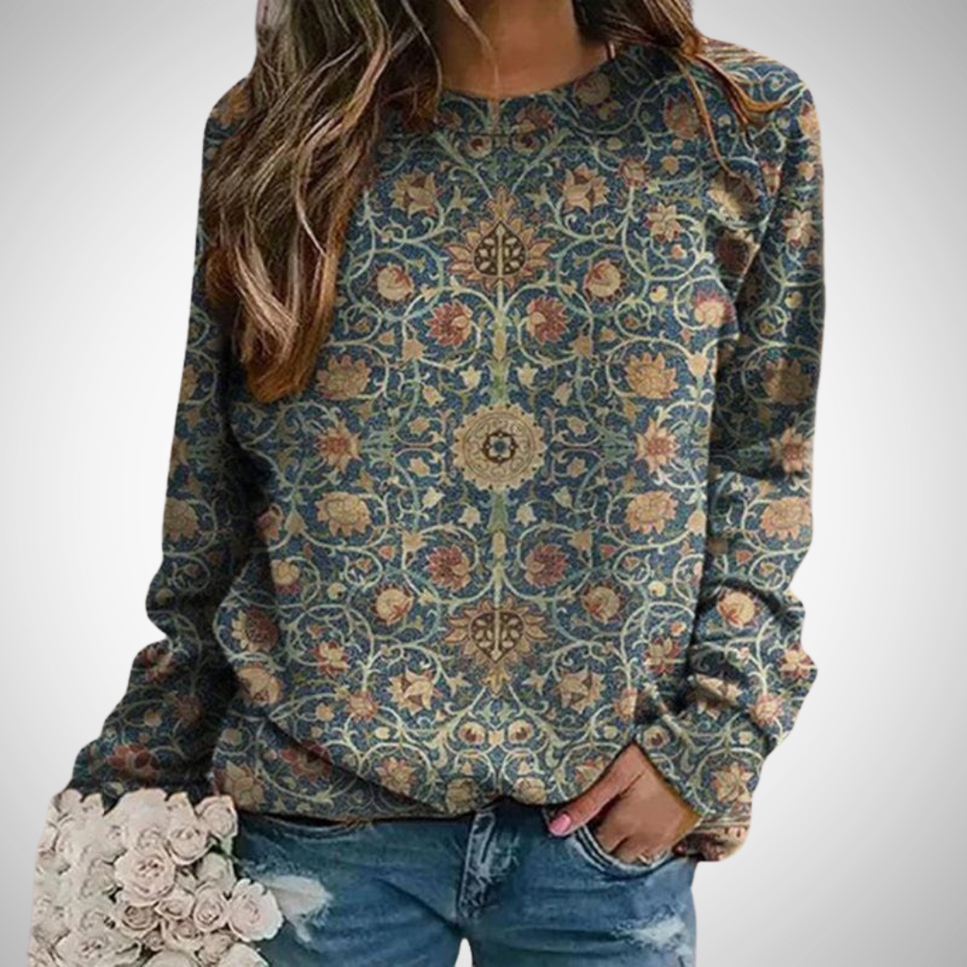 Drune | Eleganter Floral Pullover