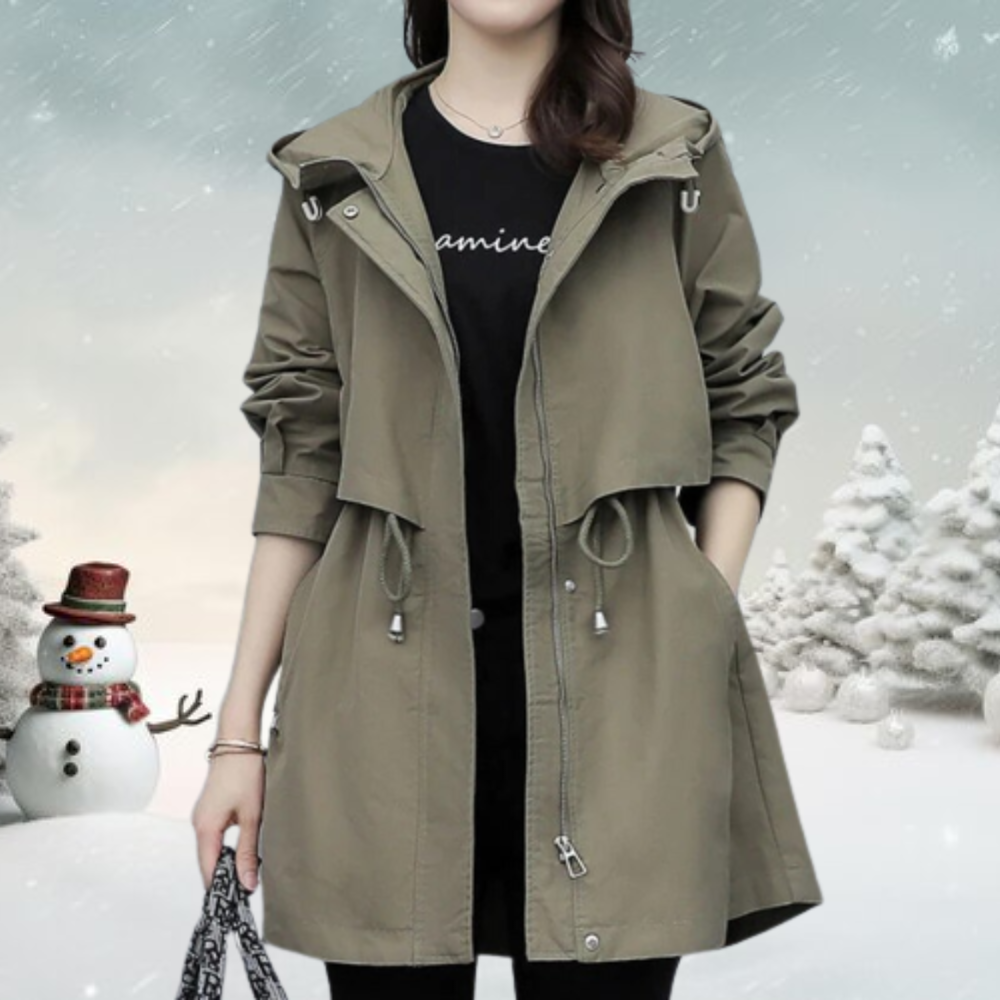 Drune | Trenchcoat mit Kapuze