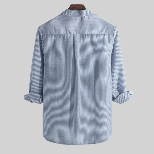 Drune – Lässig – Kurta Mit Halblangem Knopf Und Streifenmuster