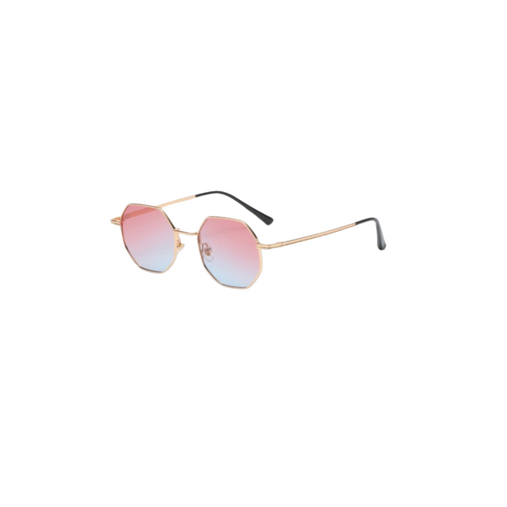 Drune Geld Sonnenbrille - Sommer - Metall Vieleckig