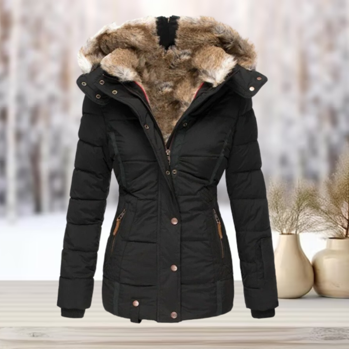 Drune | Wintermantel mit Pelzfutter und Kapuze - luxuriös und warm für Frauen