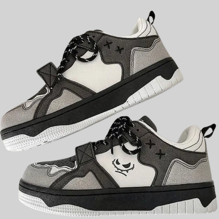 Drune - Sneakers - Jahrgang - Graffiti Niedrig-Top-Plattform