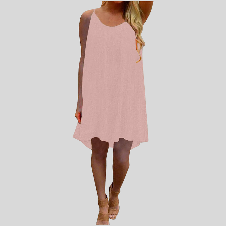 Drune | Sommerkleid Ärmellos mit Spaghettiträgern Leicht und Luftig Lässiger Schnitt