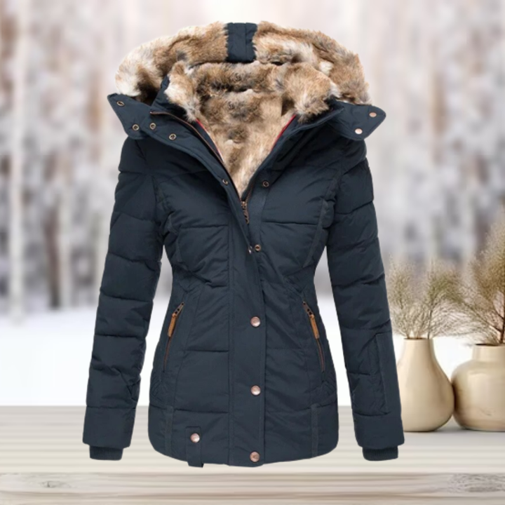 Drune | Wintermantel mit Pelzfutter und Kapuze - luxuriös und warm für Frauen