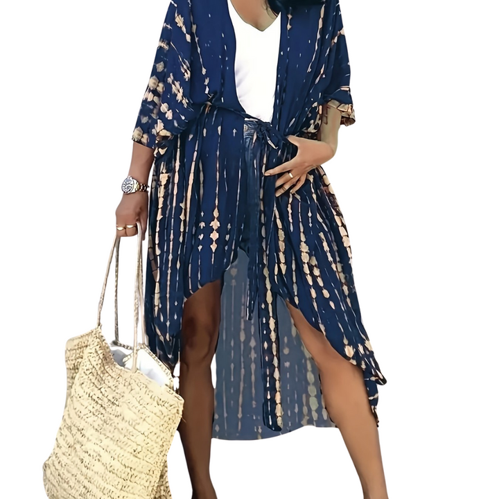 Drune Midi Kimono – Boho – Allover-Print Loose Fit