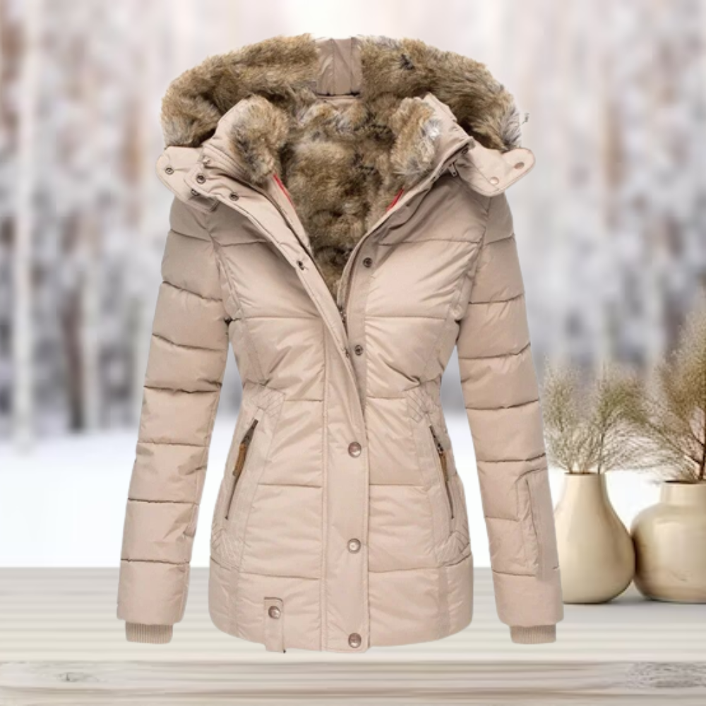 Drune | Wintermantel mit Pelzfutter und Kapuze - luxuriös und warm für Frauen