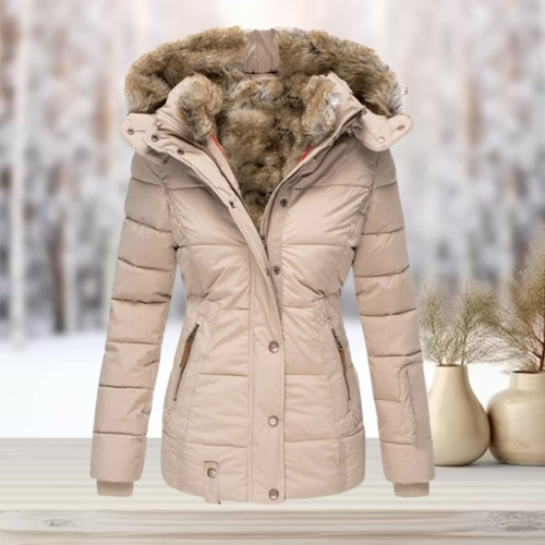 Drune | Wintermantel mit Pelzfutter und Kapuze - luxuriös und warm für Frauen