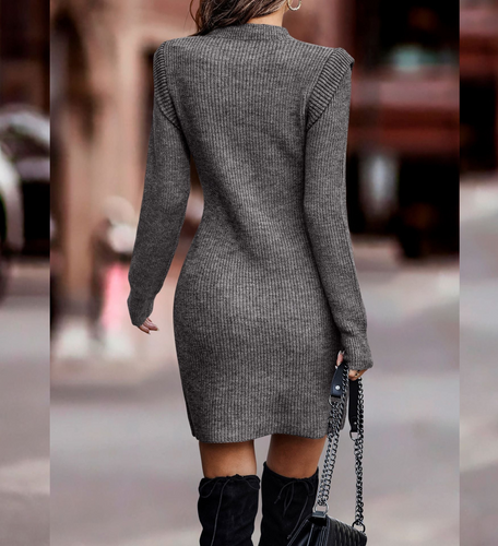 Drune | Strickkleid - elegantes Damen Fitted Sweater Kleid