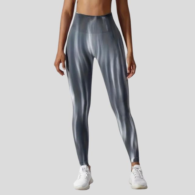 Drune | High Waist Leggings mit Wellenmuster - Perfekt für Freizeitaktivitäten für Damen