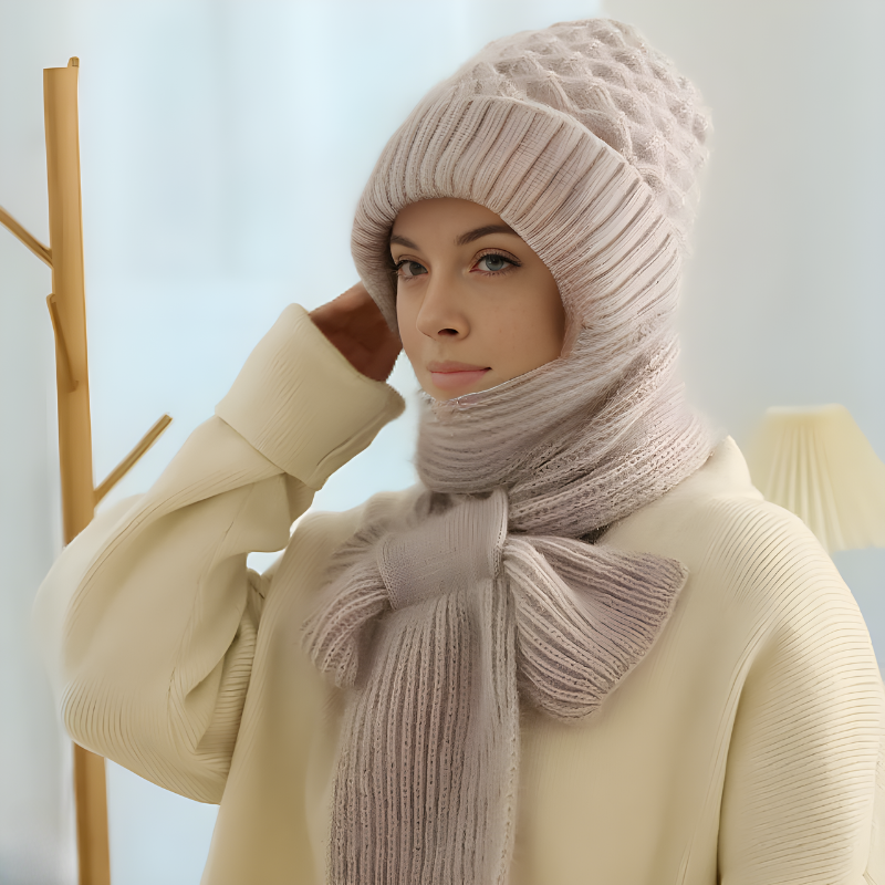 Drune | Mütze und Schal Set - warme Damen Winteraccessoires