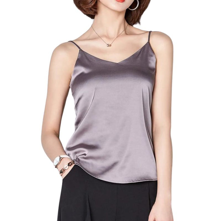 Drune | Neck Satin Crop Top Damen