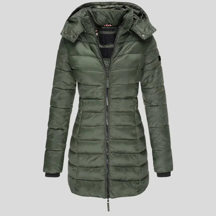 Drune | Warme gesteppte Jacke mit Kapuze für Damen