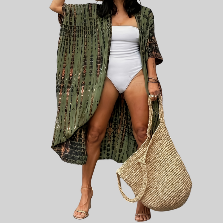 Drune Midi Kimono – Boho – Allover-Print Loose Fit