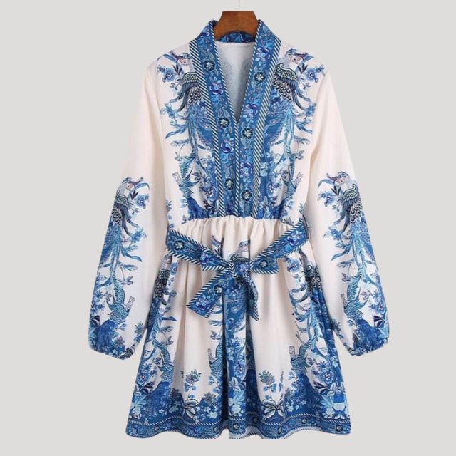 Drune | Midikleid Mit Kaschmir Feeling Und Taillengürtel