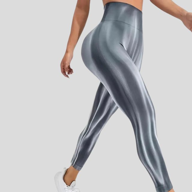 Drune | High Waist Leggings mit Wellenmuster - Perfekt für Freizeitaktivitäten für Damen