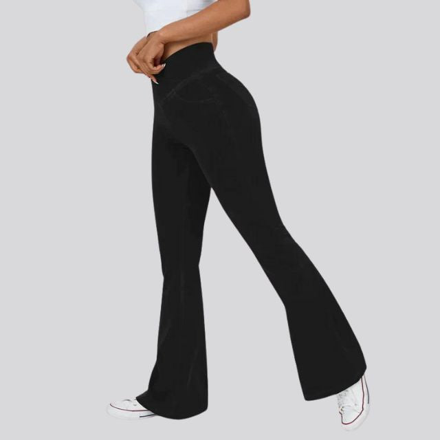 Drune | Hoch taillierte Flare-Leggings