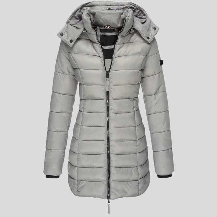 Drune | Warme gesteppte Jacke mit Kapuze für Damen