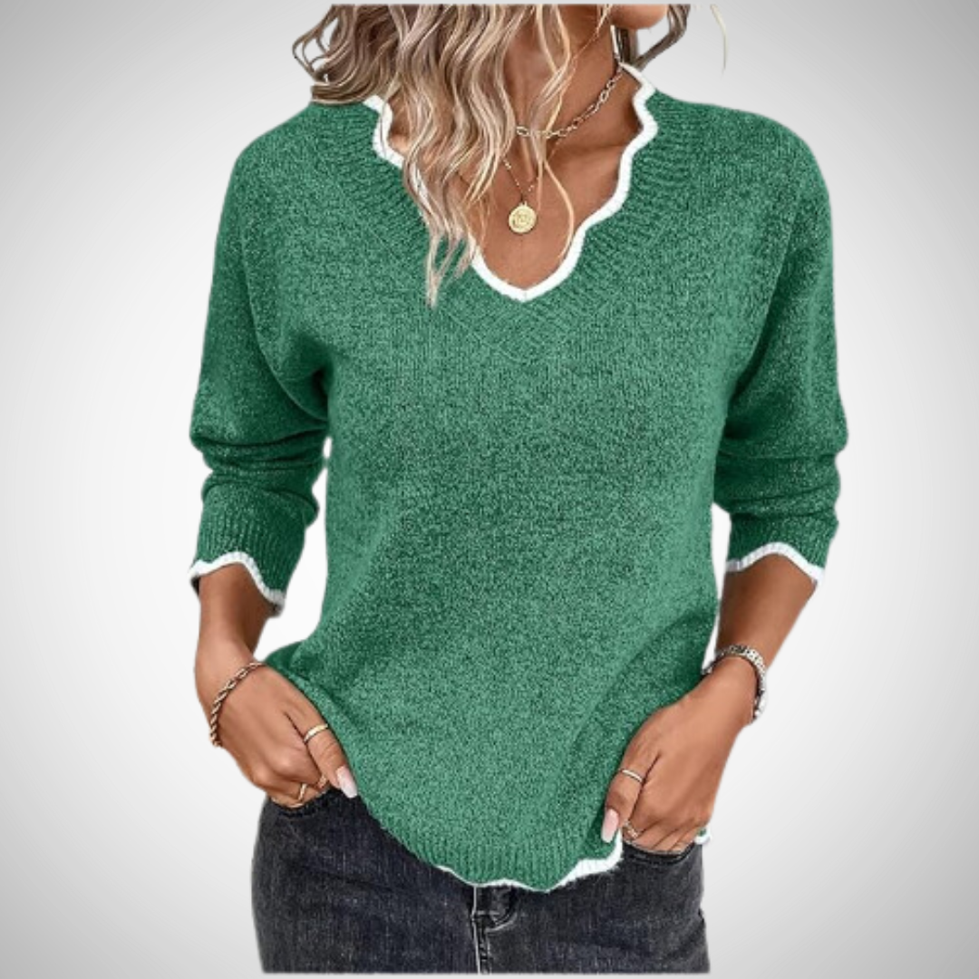 Drune | Stylischer Strickpullover mit V-Ausschnitt