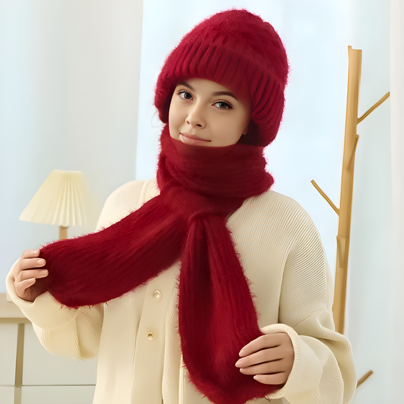 Drune | Mütze und Schal Set - warme Damen Winteraccessoires