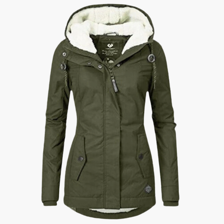 Drune | Winterjacke Sherpa-Hoodie - Modischer Parka für kalte Tage, figurbetonter Schnitt, perfekter Alltagsbegleiter