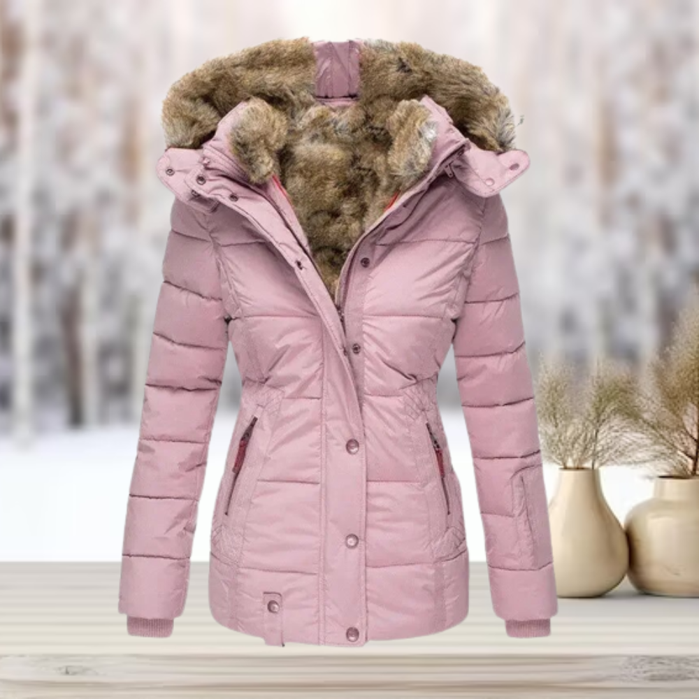 Drune | Wintermantel mit Pelzfutter und Kapuze - luxuriös und warm für Frauen