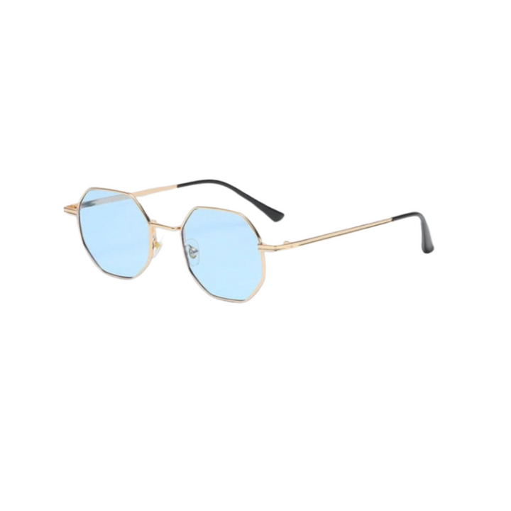 Drune Geld Sonnenbrille - Sommer - Metall Vieleckig