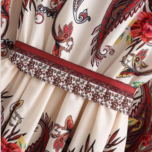 Drune | Midikleid Mit Kaschmir Feeling Und Taillengürtel