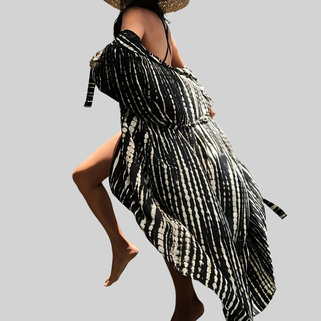 Drune Midi Kimono – Boho – Allover-Print Loose Fit