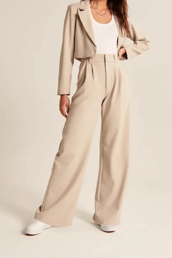 Drune | Hose mit Weitem Bein Vielseitige Eleganz