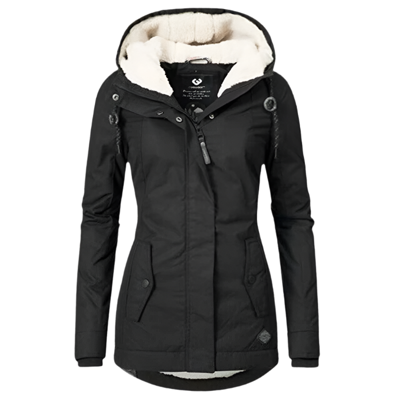 Drune | Winterjacke mit Kapuze für Damen - gestepptes Winterjacke