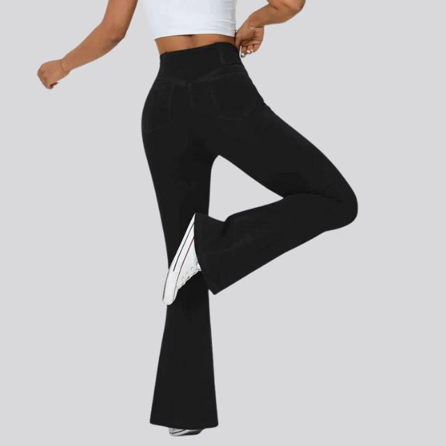 Drune | Hoch taillierte Flare-Leggings