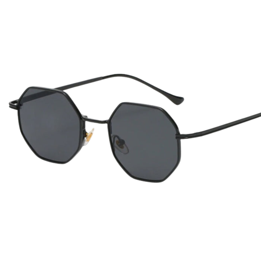 Drune Geld Sonnenbrille - Sommer - Metall Vieleckig