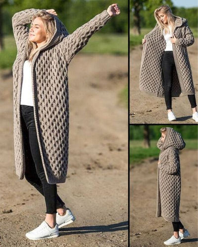 Drune Lange Strickjacke