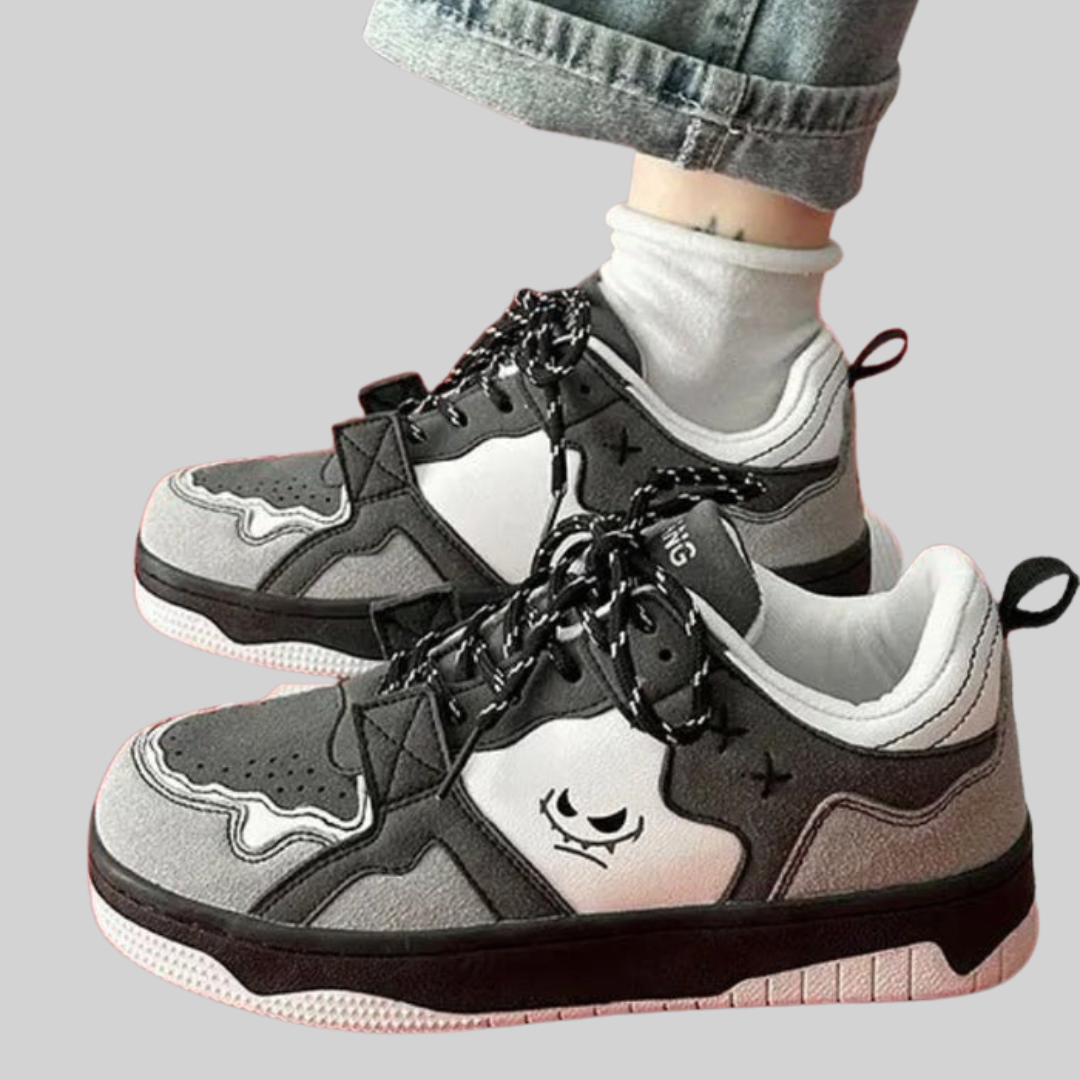 Drune - Sneakers - Jahrgang - Graffiti Niedrig-Top-Plattform