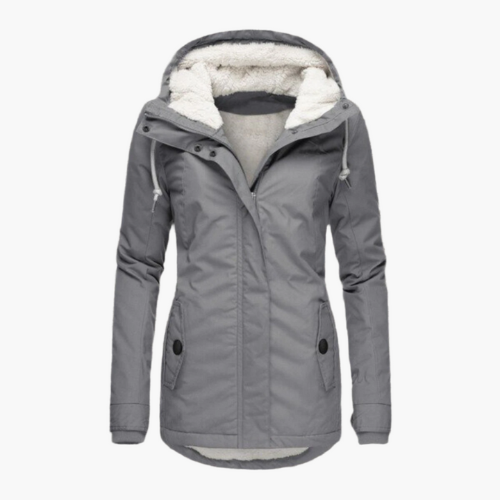 Drune | Winterjacke Sherpa-Hoodie - Modischer Parka für kalte Tage, figurbetonter Schnitt, perfekter Alltagsbegleiter