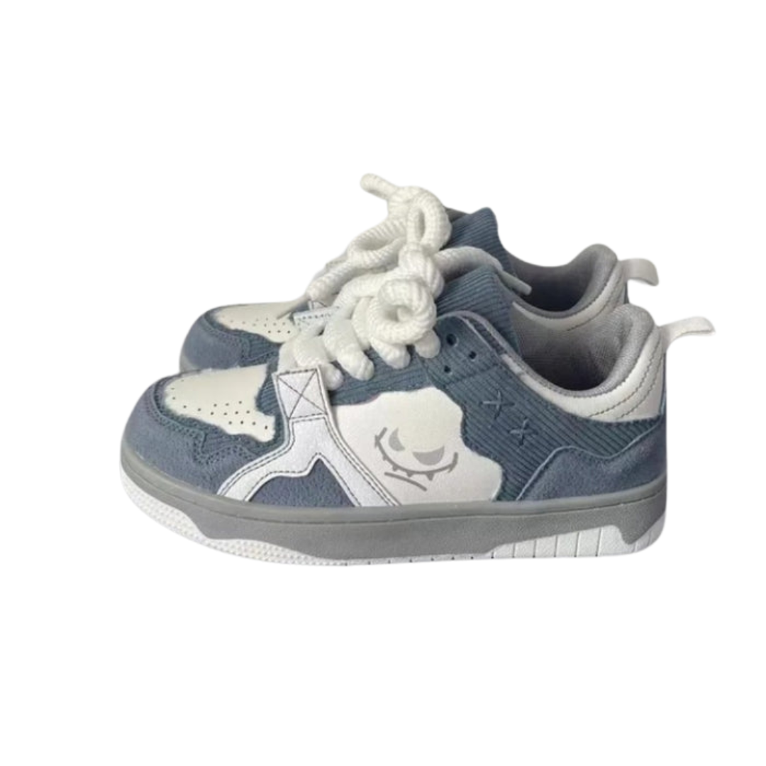 Drune - Sneakers - Jahrgang - Graffiti Niedrig-Top-Plattform
