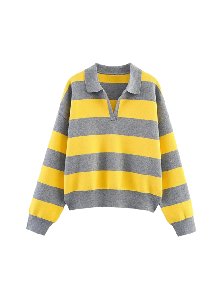 Drune | Gestreiftes Strick-Polo