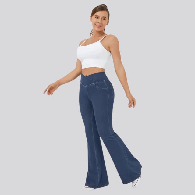 Drune | Hoch taillierte Flare-Leggings