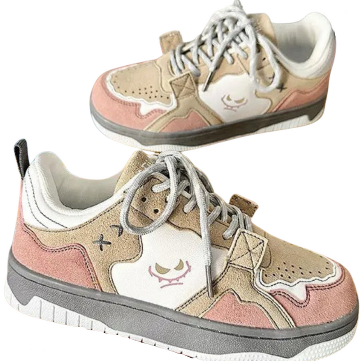 Drune - Sneakers - Jahrgang - Graffiti Niedrig-Top-Plattform