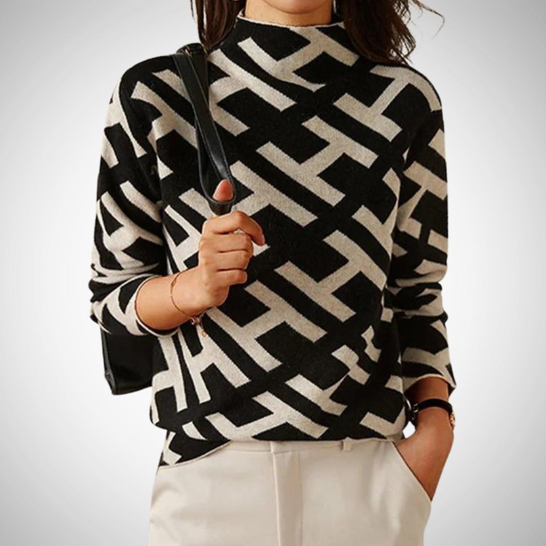 Drune | Eleganter Geometrischer Pullover