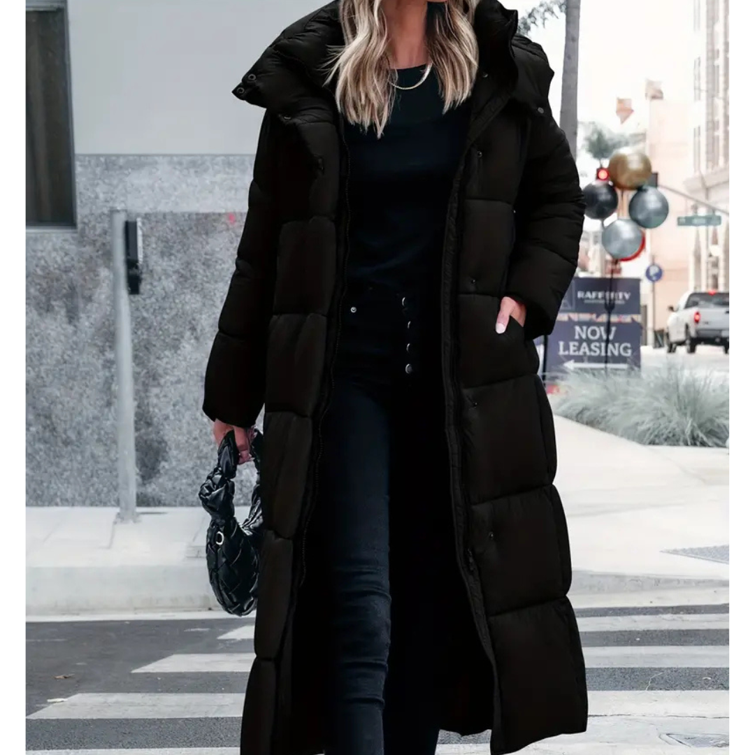 Drune | Marie Stylische Lange Decken Puffa Jacke Für Frauen
