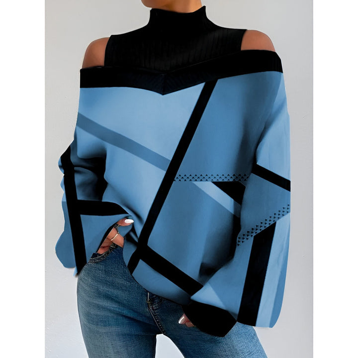 Drune | Sexy Karierte T-Shirt mit Off-Shoulder Ärmeln