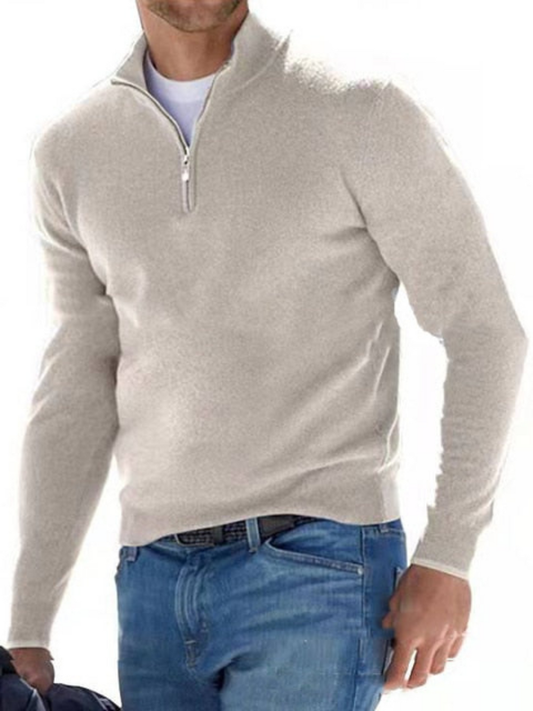 Drune | V-Ausschnitt, Gestrickter Herrenpullover - Reguläre Passform