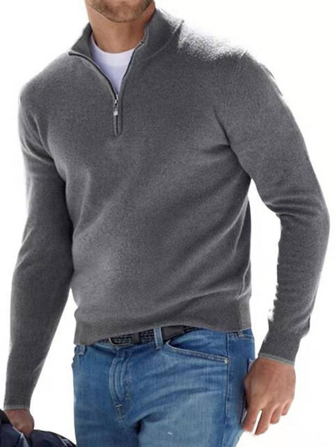 Drune | V-Ausschnitt, Gestrickter Herrenpullover - Reguläre Passform