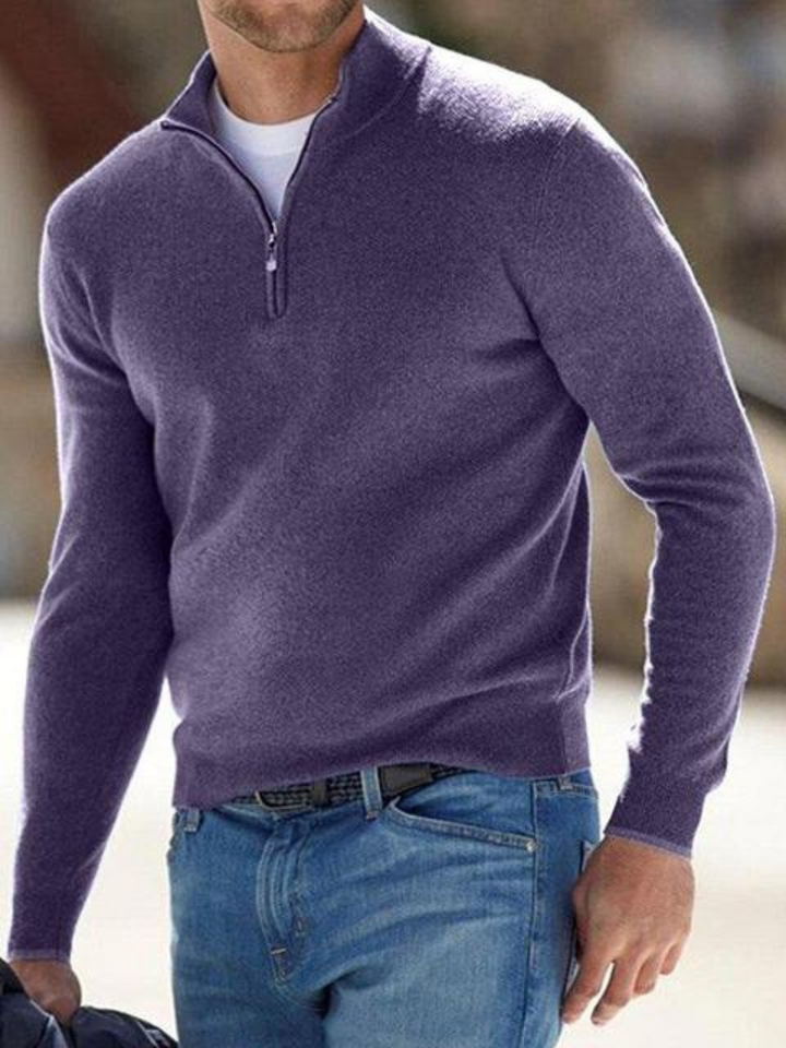 Drune | V-Ausschnitt, Gestrickter Herrenpullover - Reguläre Passform