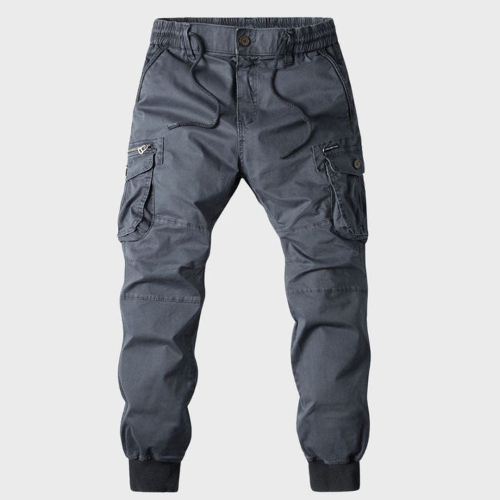 Drune | Cargohose Jogger - Bequeme Freizeithose mit elastischem Bund & Taschen im Utility-Style