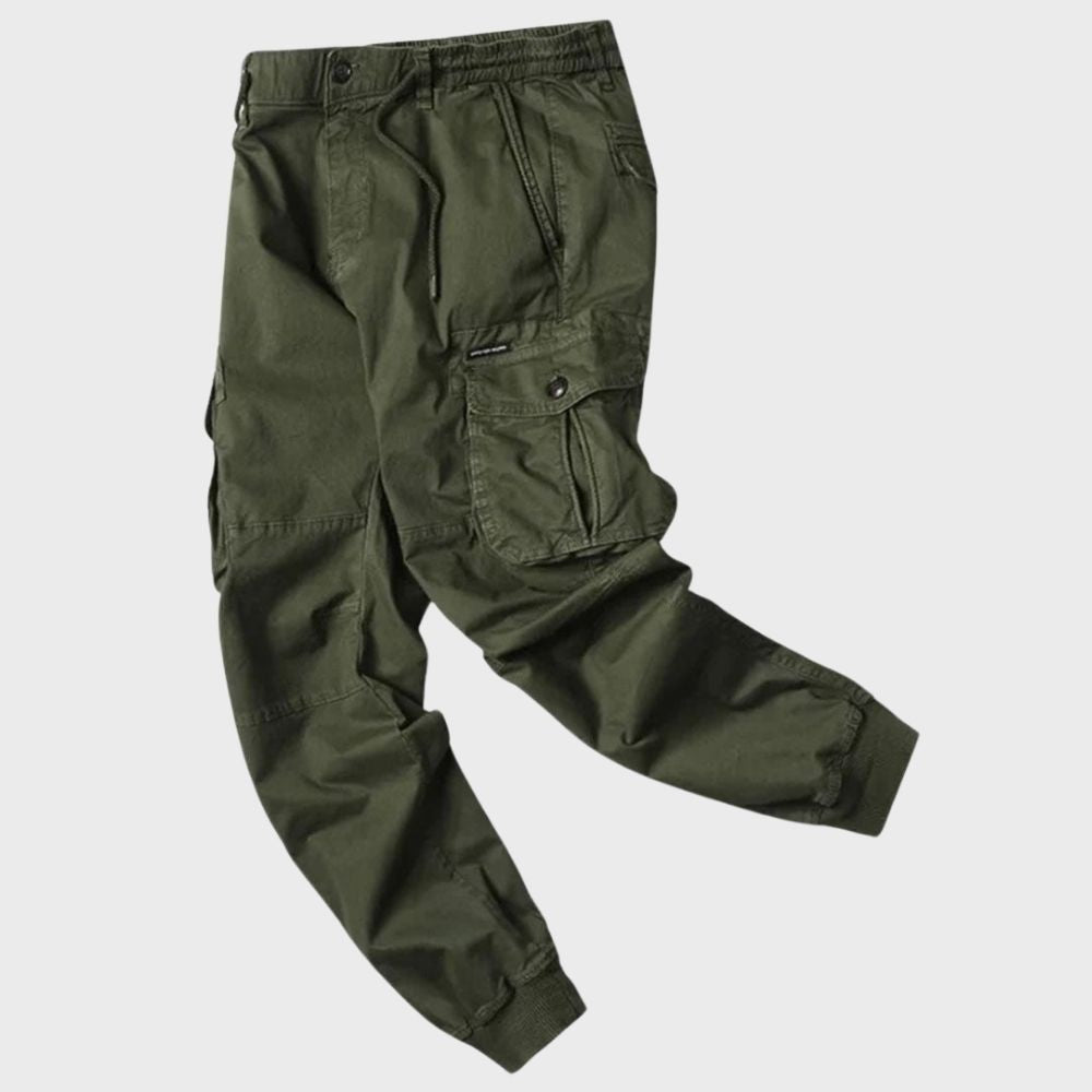 Drune | Cargohose Jogger - Bequeme Freizeithose mit elastischem Bund & Taschen im Utility-Style
