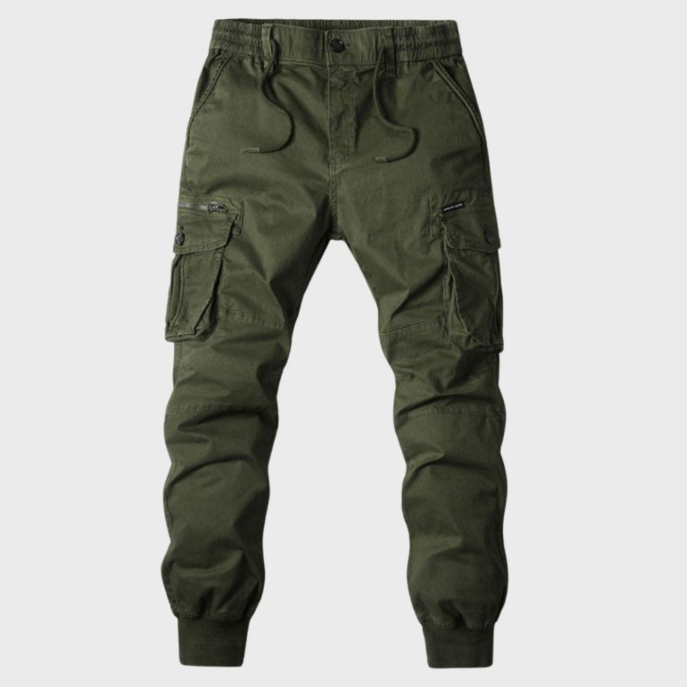 Drune | Cargohose Jogger - Bequeme Freizeithose mit elastischem Bund & Taschen im Utility-Style